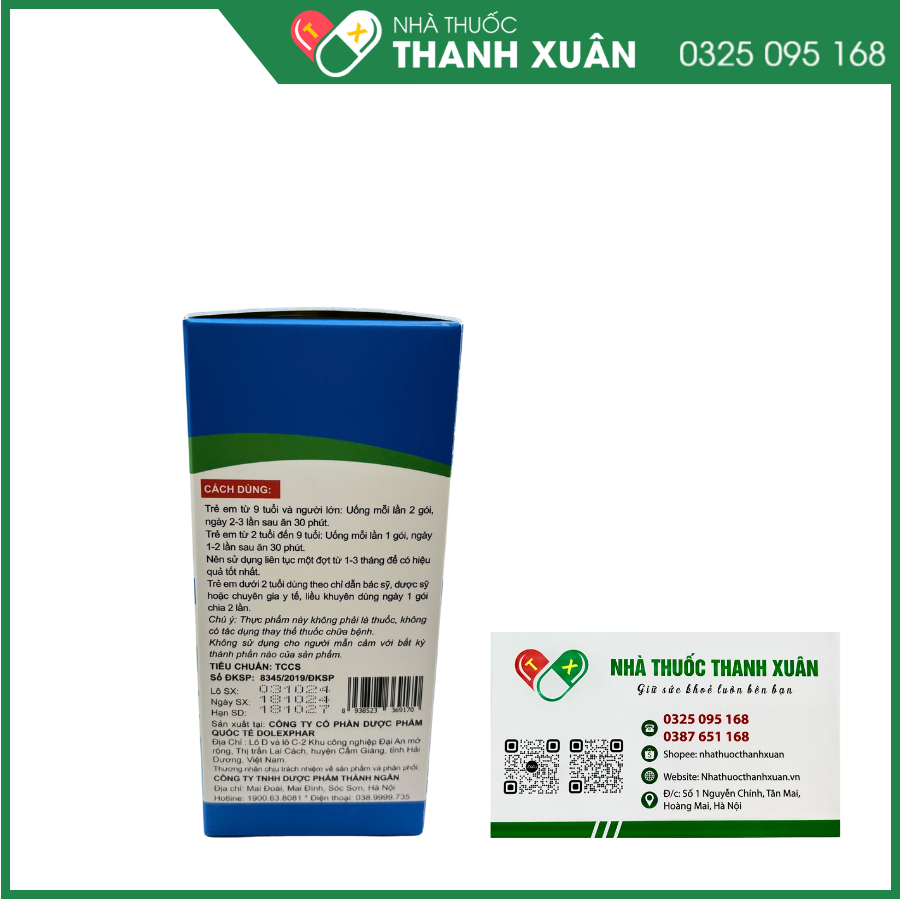 Entero Lacteum - Bổ sung chất xơ,vi khuẩn có ích giúp cân bằng hệ vi sinh đường ruột
